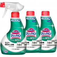 KAO Magiclean Foam Type Strong Kitchen Cleaner Spray Bottle 400ml + 2 Refills 400ml